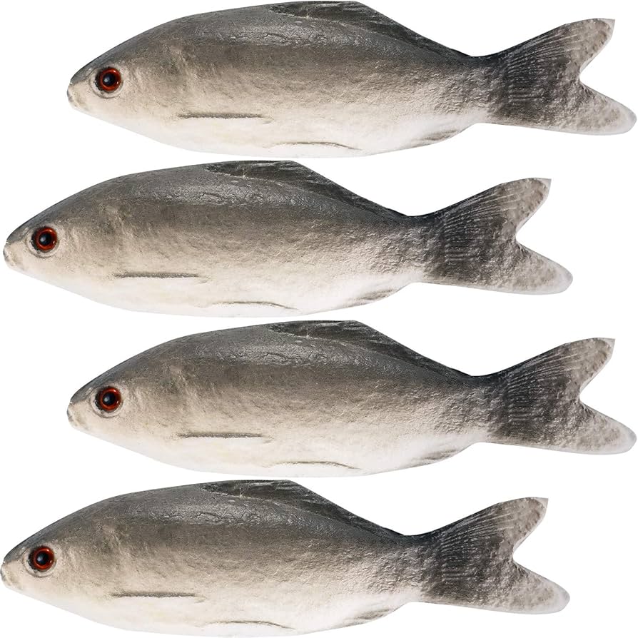 Amazon.com: Gejoy 4 Pcs Fake Fish Realistic Toy Artificial